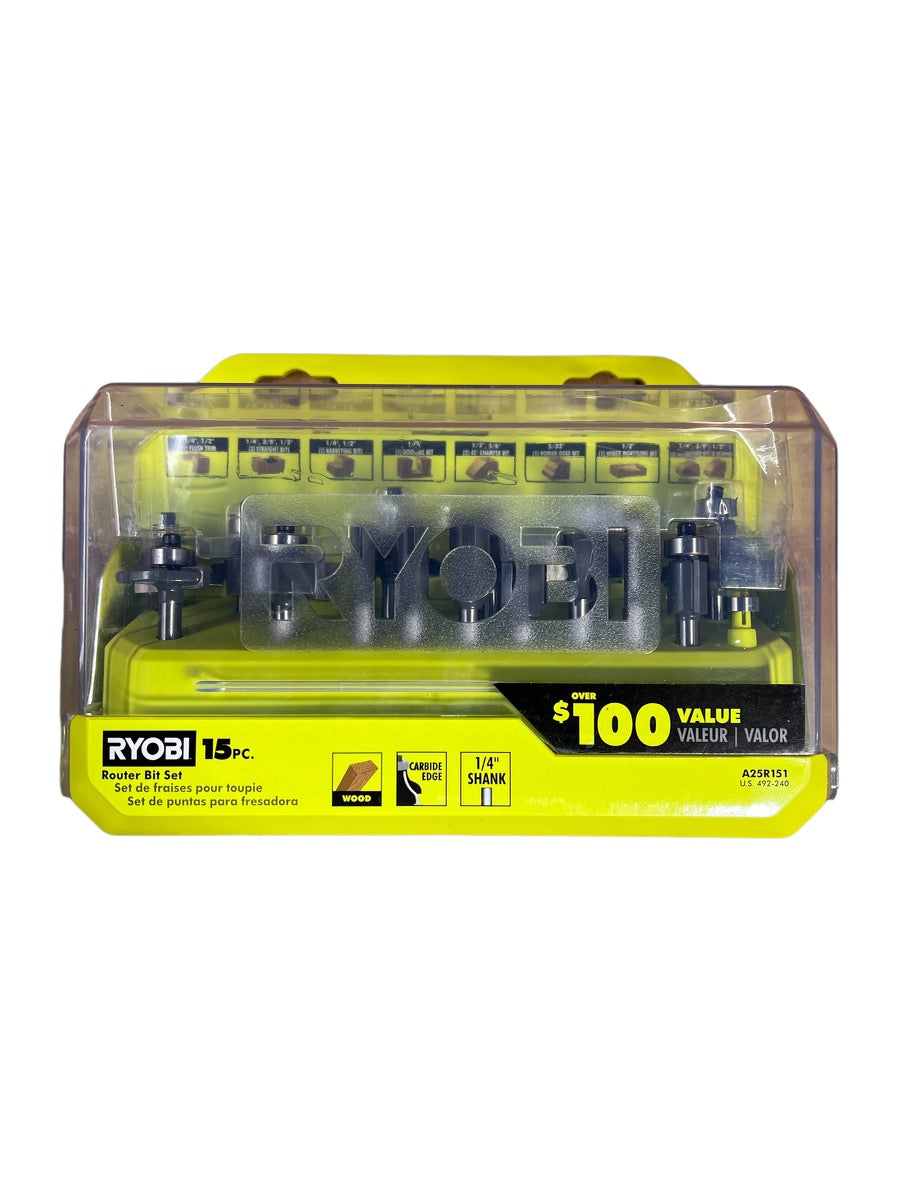 CLEARANCE Shank Carbide Router Bit Set (15-Piece)