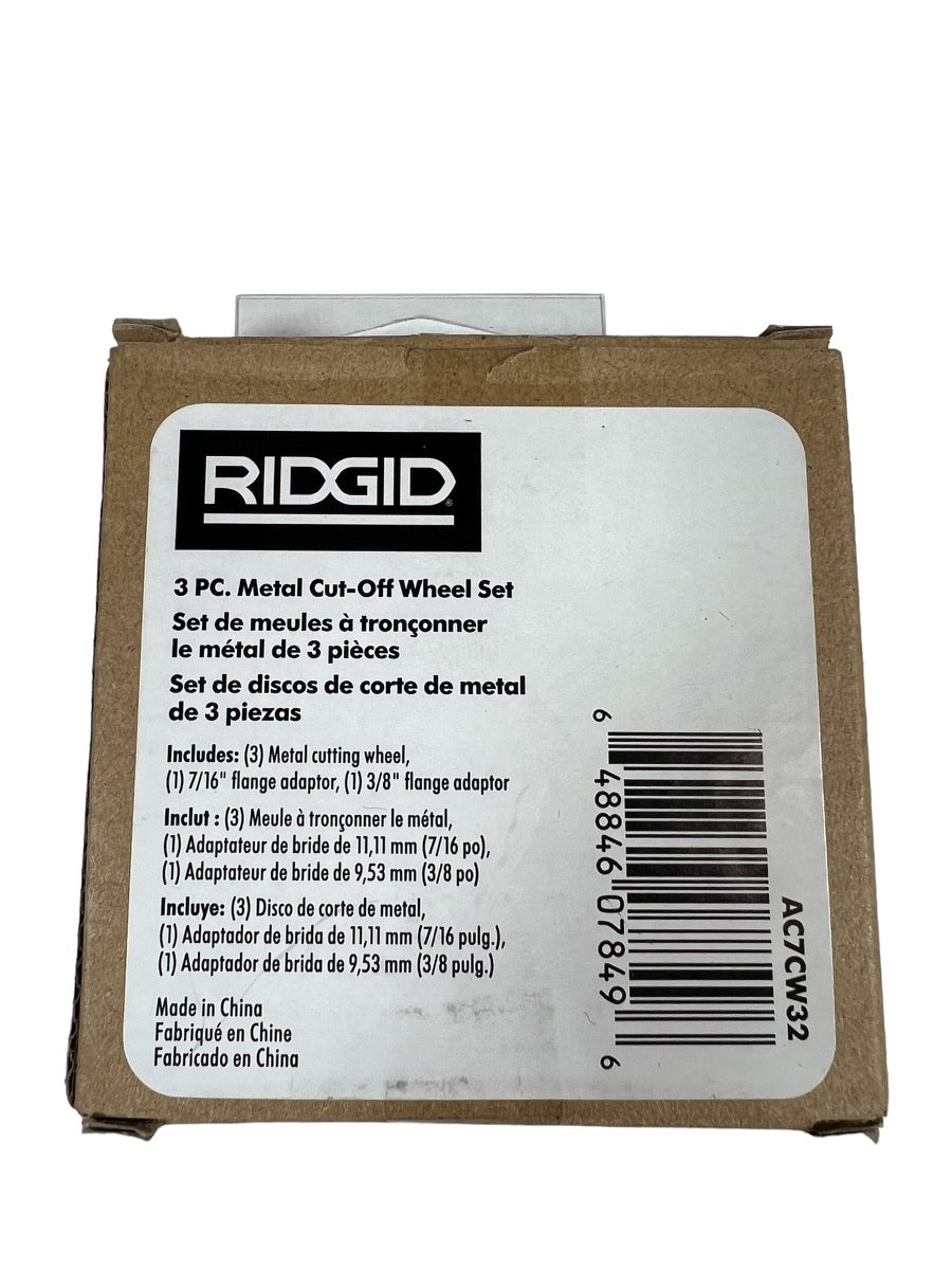 CLEARANCE RIDGID Metal Cut-Off Wheel Set (3-Piece)