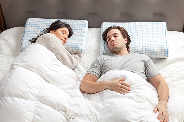 Ice fabric contour pillow with model
