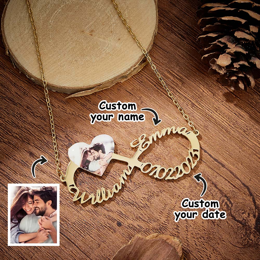 Personalized Name Necklace Custom Infinity Necklace Anniversary Wedding Gift for Her