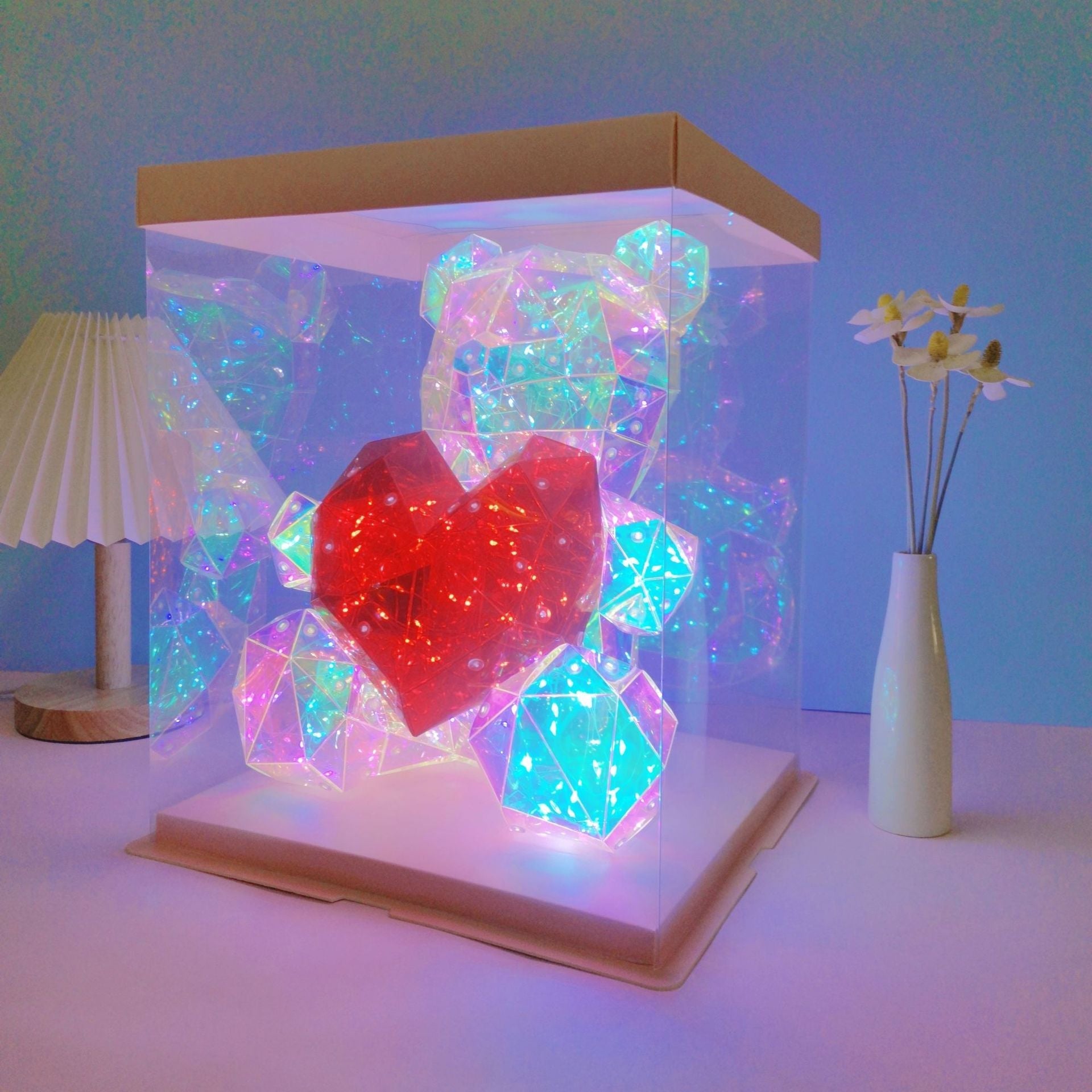 11.81 in (30cm) Galaxy LED Bear Gift Box