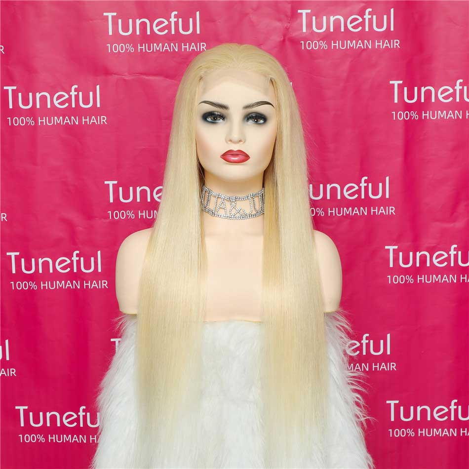 Wigs Straight 613 Blonde 150% Density