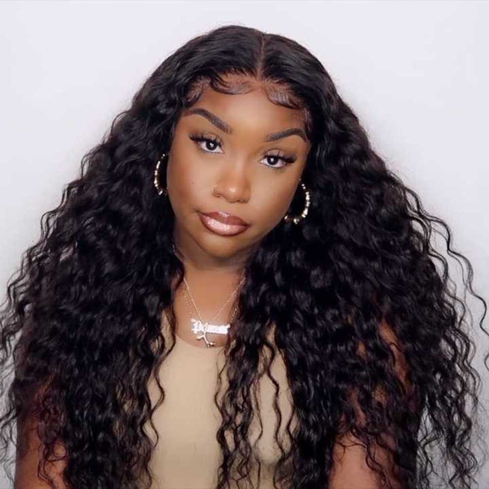 13x4 13x6 Water Wave HD Lace Front Human Hair Wigs For Women