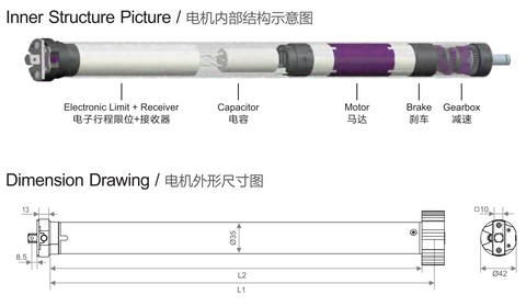 tuya motorized 50hz ip44