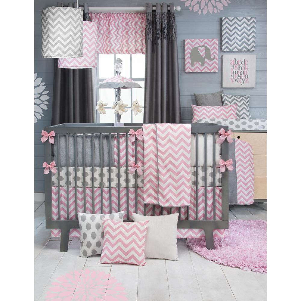 Swizzle Pink Crib Bedding Sets