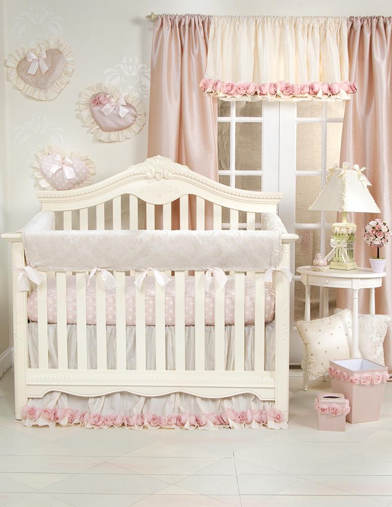 Victoria Convertible Crib Rail Protector - Long (Individual) (Damask)