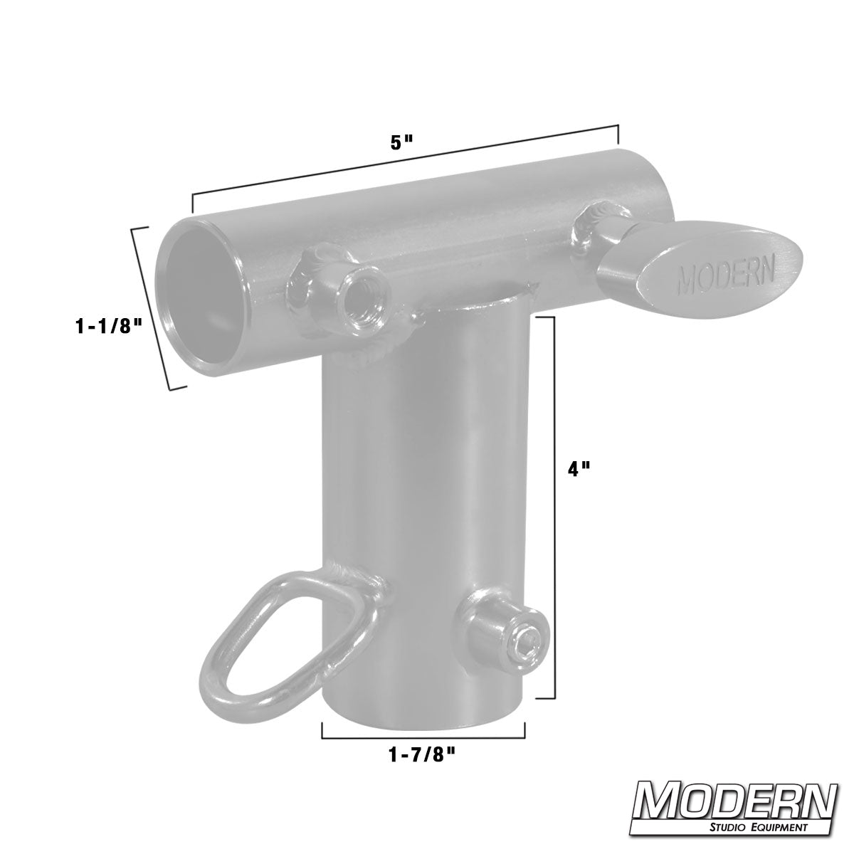 Rear Receiver with Junior Receiver for Pipe Boom Kit for 1-1/4