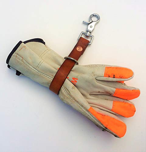 Leather Glove Holder Strap with Clip