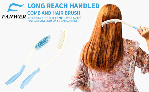 This long-handled comb and brush set for arthritis and disabled in item description