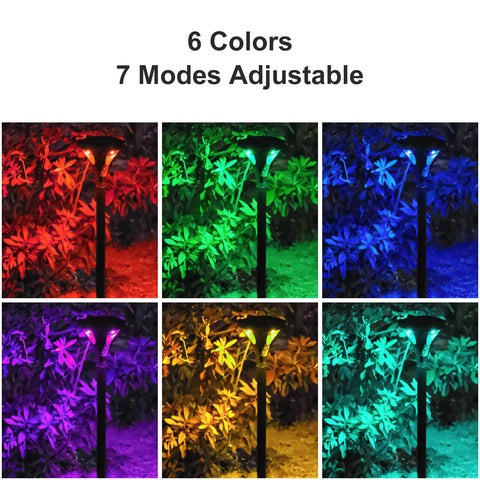 6 Colors Solar Garden Stake Lights