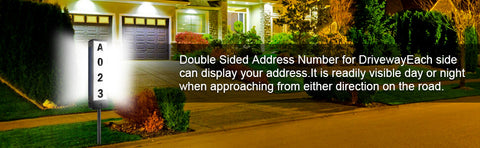 Double Sided Address Number for Driveway
