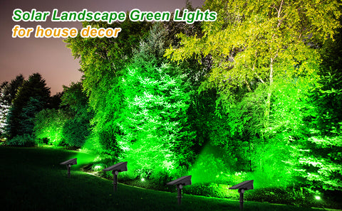 Green Solar Landscape Spotlights For house