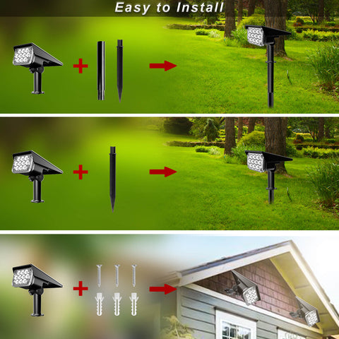 Installation von Solarstrahlern für Bäume