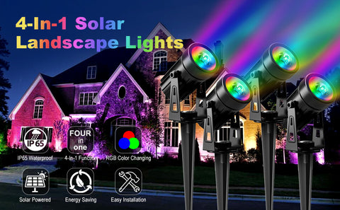 T-SUN 4 in 1 solar landsacape spotlights