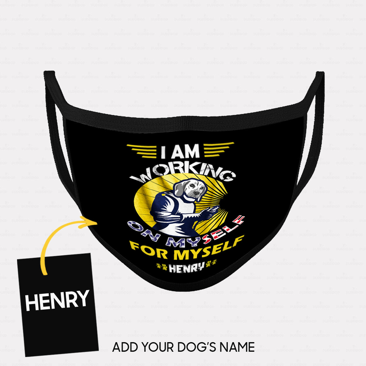 Personalized Dog Mask Gift Idea - I Am Working For Myself For Dog Lovers - Cloth Mask