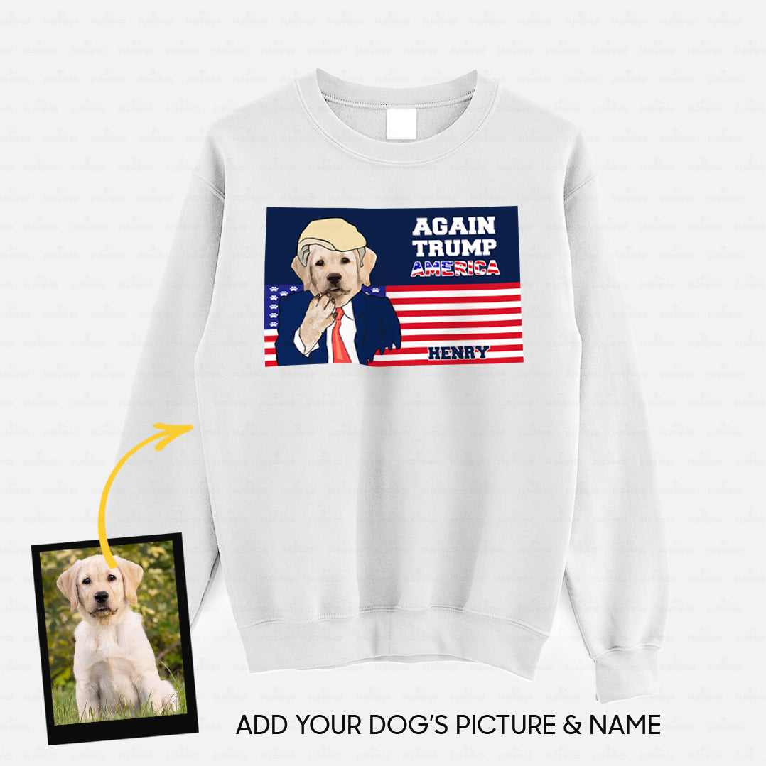 Personalized Dog Gift Idea - Vote For Trump Again 2020 For Dog Lovers - Standard Crew Neck Sweatshirt