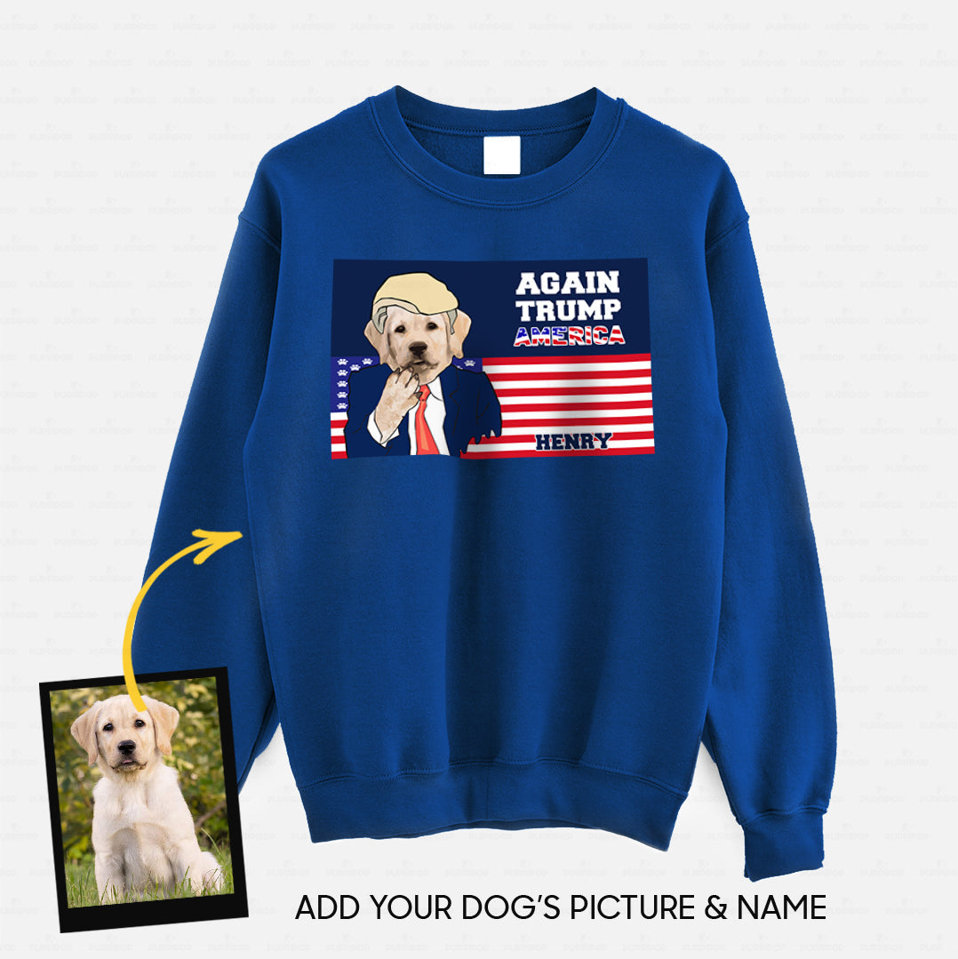 Personalized Dog Gift Idea - Vote For Trump Again 2020 For Dog Lovers - Standard Crew Neck Sweatshirt