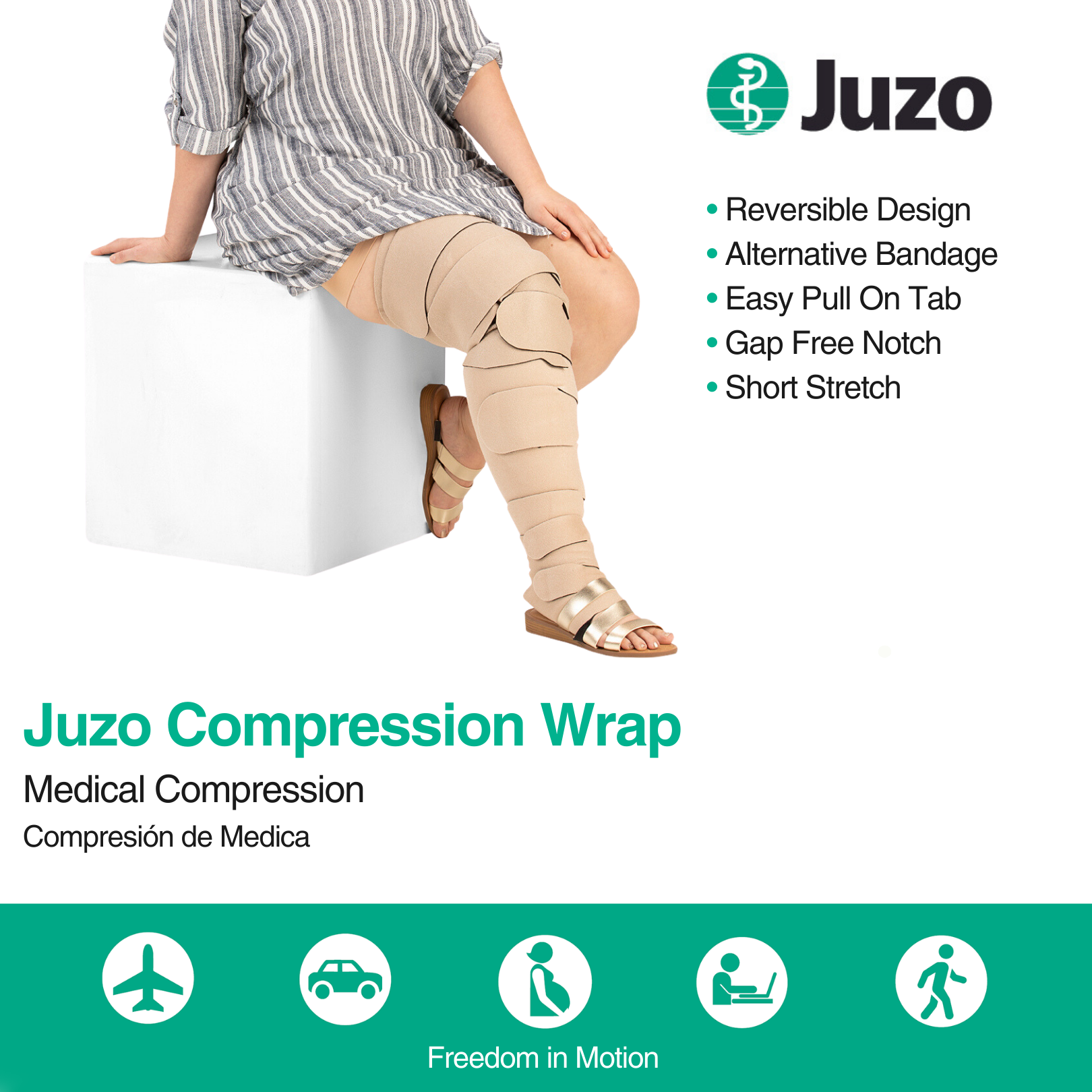 Juzo Short Stretch Compression Wrap Accessories, Wrap Extenders