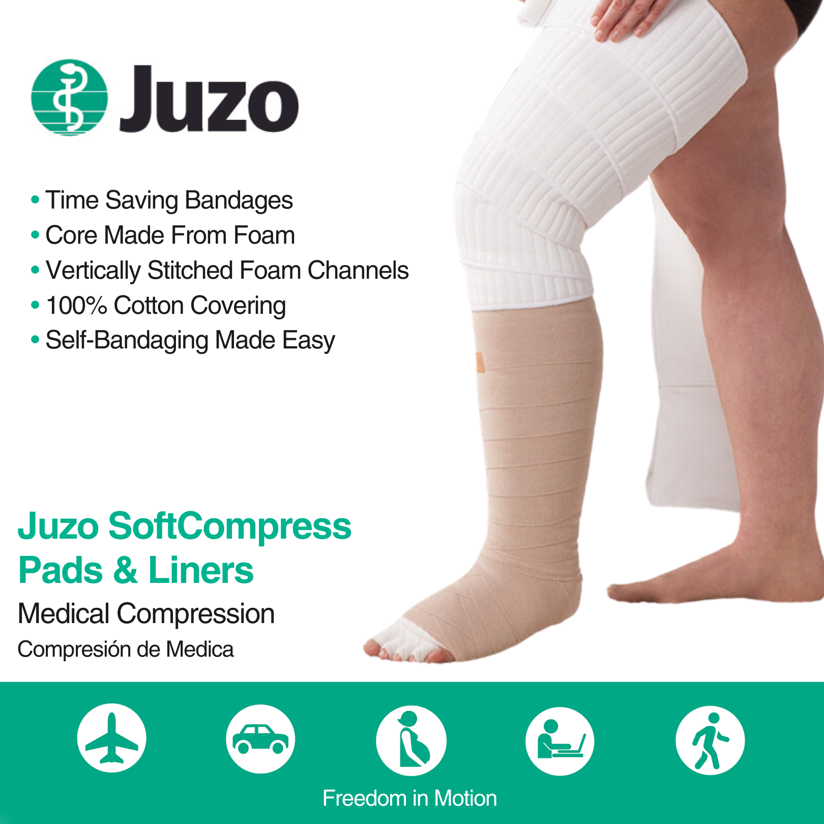 Juzo SoftCompress Pads & Liners, Hand Pad, Universal