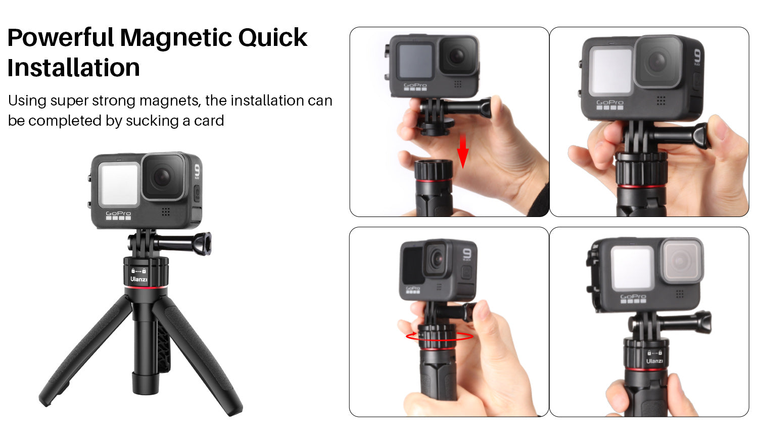 Ulanzi GP-4 Magnetic Quick Release Base for GoPro