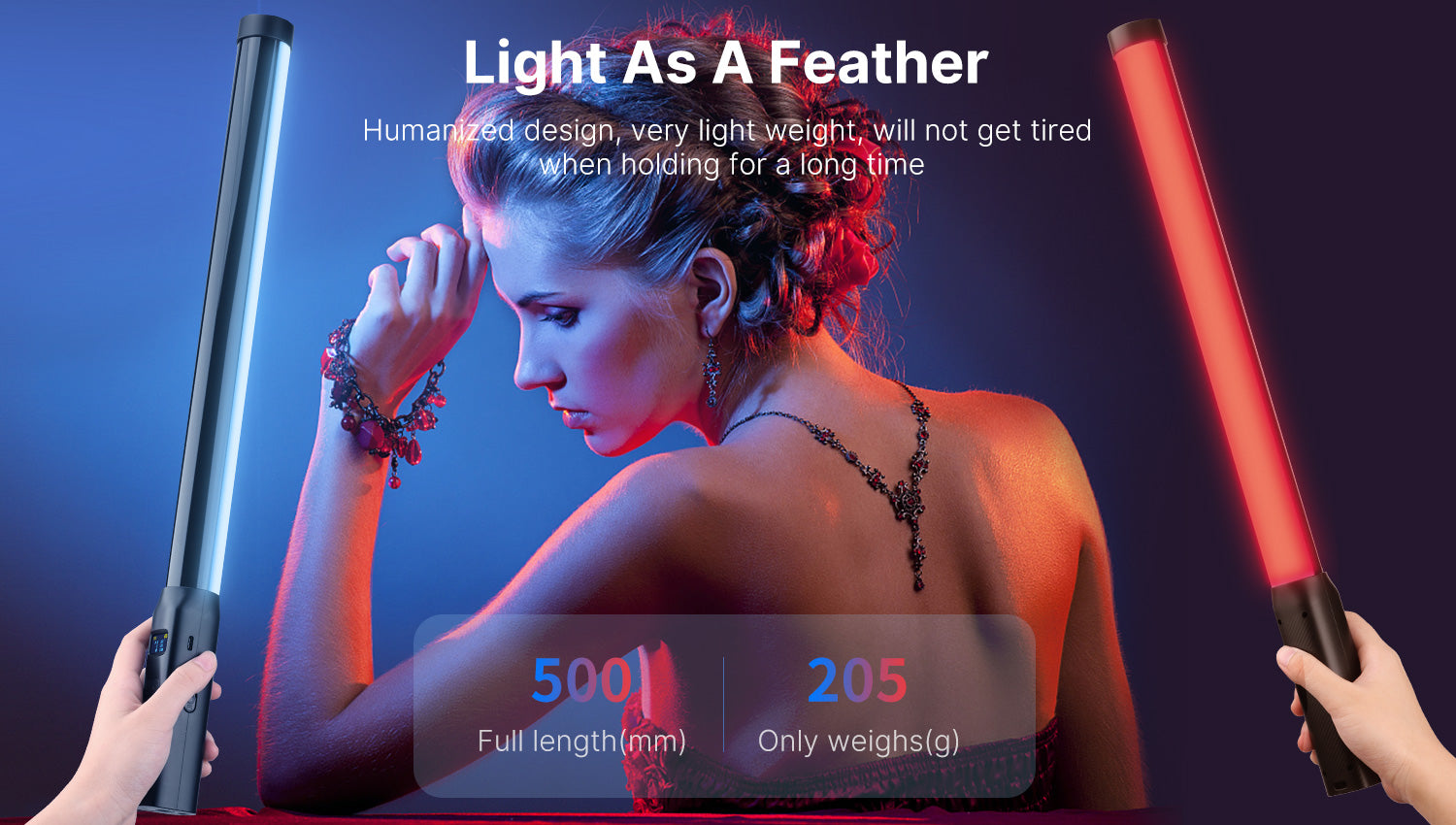 Ulanzi – baguette lumineuse portative LED RGB VL119 2500-9000K
