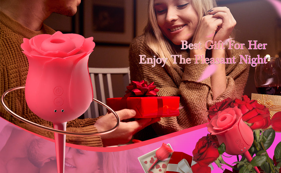 Discreet rose sucking vibrator toy