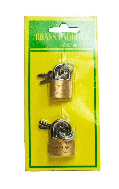 2 PC Mini Brass Padlocks (Sold by DZ)