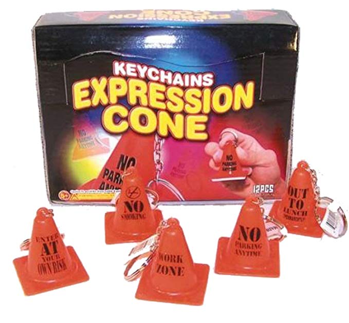 Buy EXPRESSION TRAFFIC CONES KEY CHAINS (Sold by the dozen) *- CLOSEOUT NOW 25 CENTS EACH Bulk Price