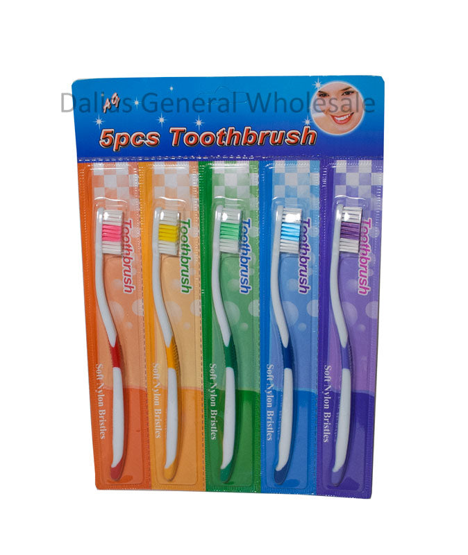 5 PC Soft Toothbrushes- Assorted (Pack of 6Pcs=$11.99)
