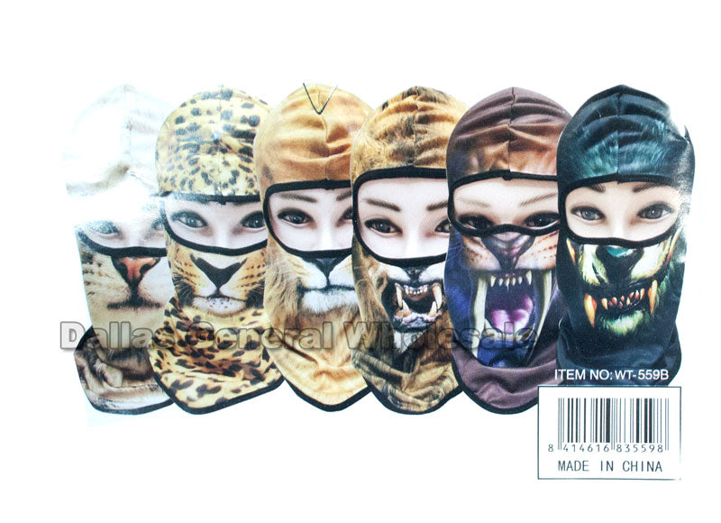 Printed Ninja Masks Balaclava -(Sold By Dozen =$44.99)