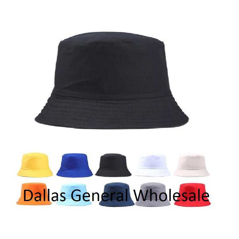Adults Solid Color Bucket Hats -(Sold By 1 Dozen =$47.99)