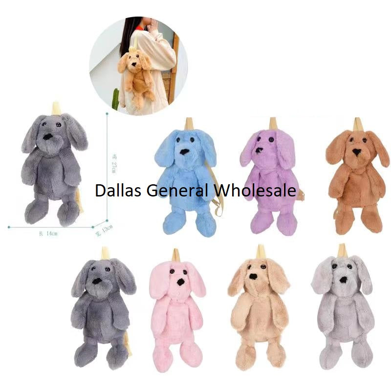 Girls Fluffy Puppy Dog Backpacks -(Sold By 6 PCS =$53.99)
