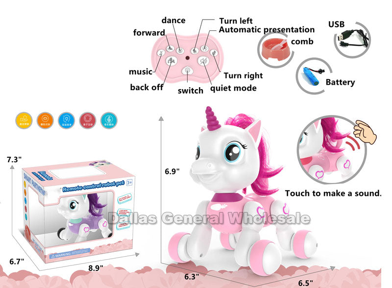 Toy RC Electronic Robot Unicorns (Pack of 3Pcs=$61.92)