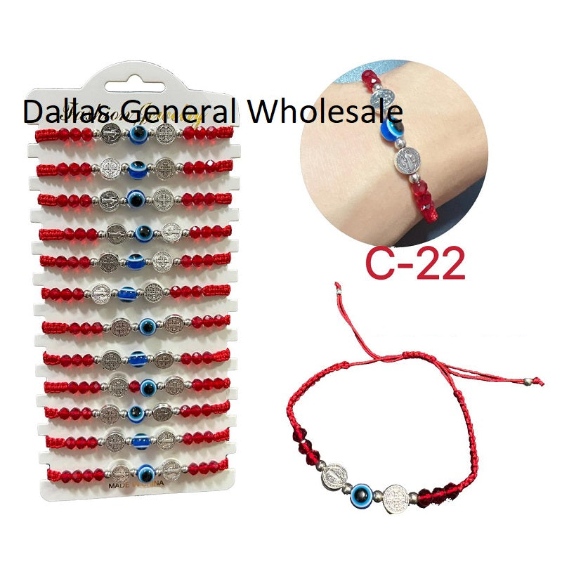 Medal Drawstring Bracelets -(Sold By Dozen =$11.99)