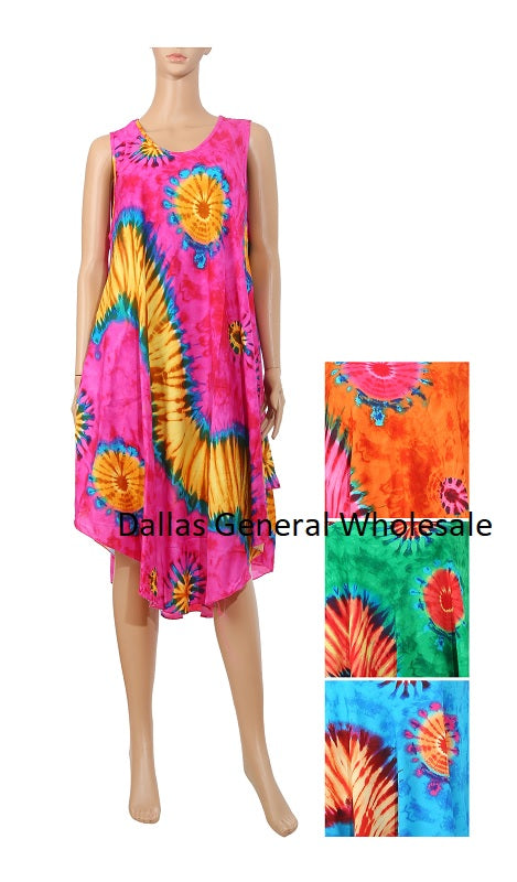 Women Rayon Tie Dye Dresses -(Sold By 6 PCS =$84.99)