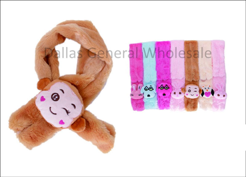 Fuzzy Kids Animal Scarves -(Sold By 1 Dozen =$51.99)