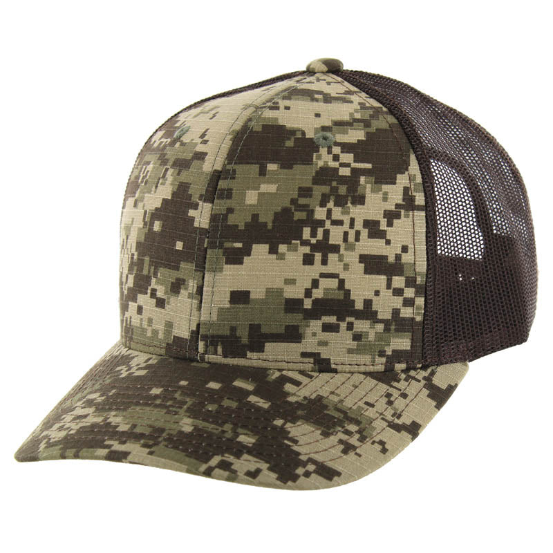 Cotton Camo Snapback Trucker Cap