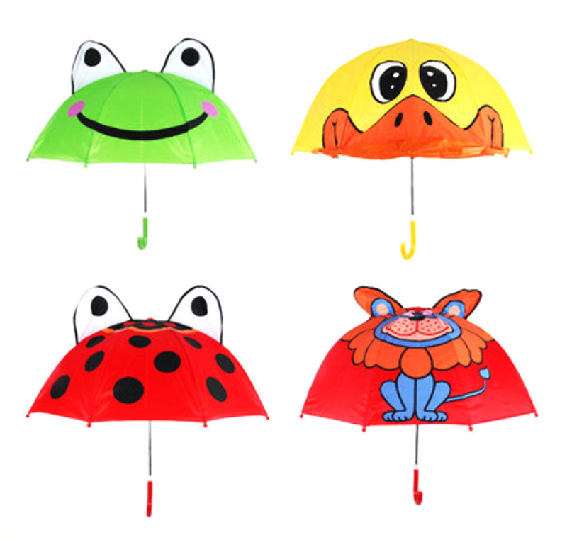 3D Animal Ear Kids Umbrellas- Assorted (Sold by DZ=$66.99)