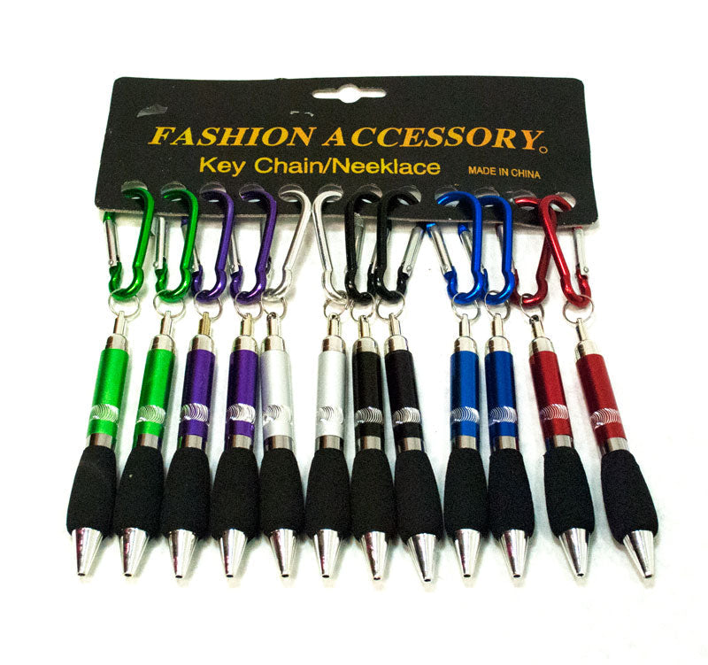 Snap Keychain With Pen -(Sold By Dozen =$12.99)