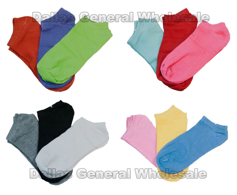 12- Color Solid Color Socks- Assorted (Sold by DZ=$20.99)