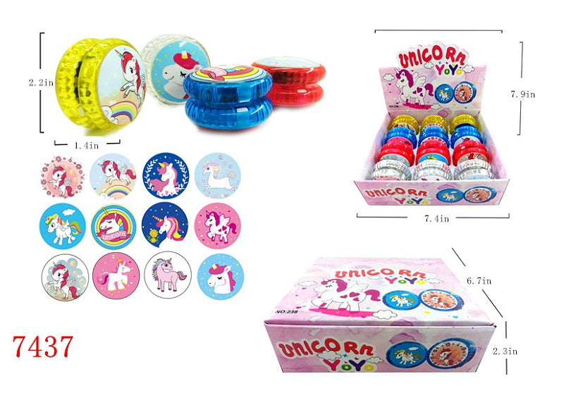 Unicorn YoYo Balls- Assorted (Sold by DZ=$20.99)