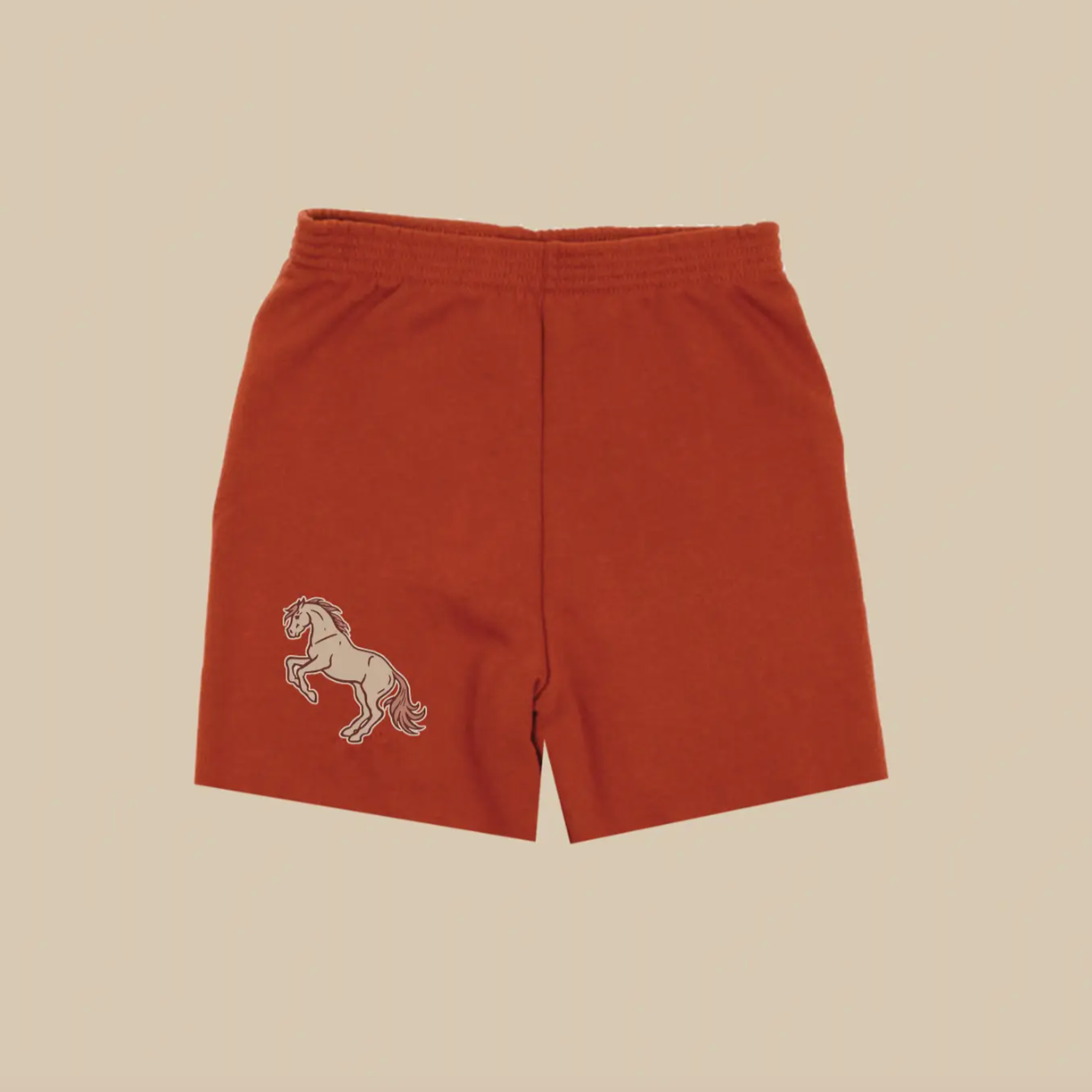 wild horse sweat shorts | rust