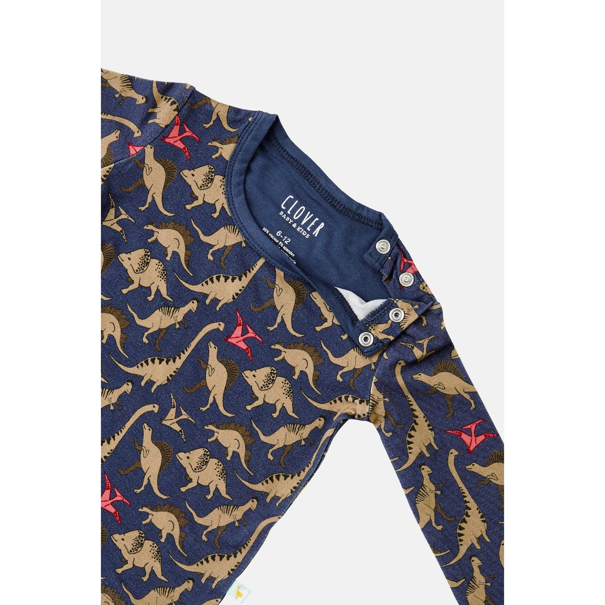 Long Sleeve Pajama Set - Dinos Navy