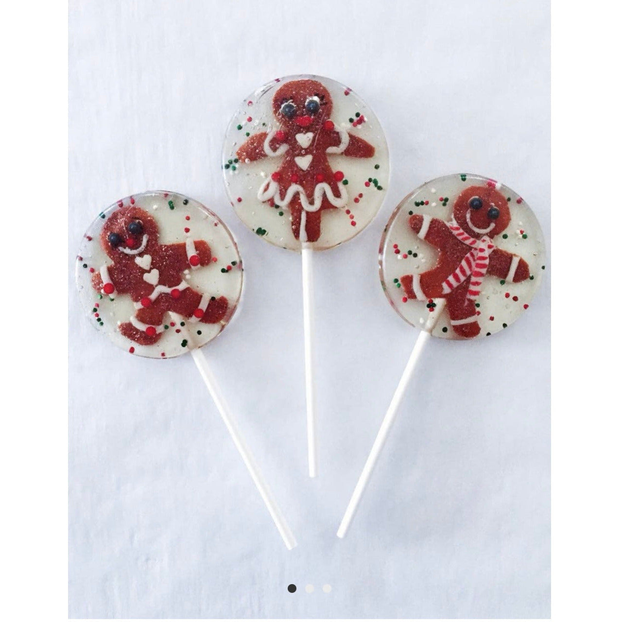 marzipan gingerbread people lollipop