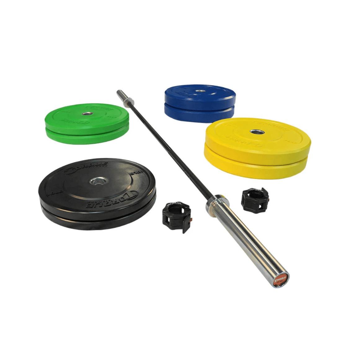 Torque 20 Kg Bar - Colored Bumper Plate Package