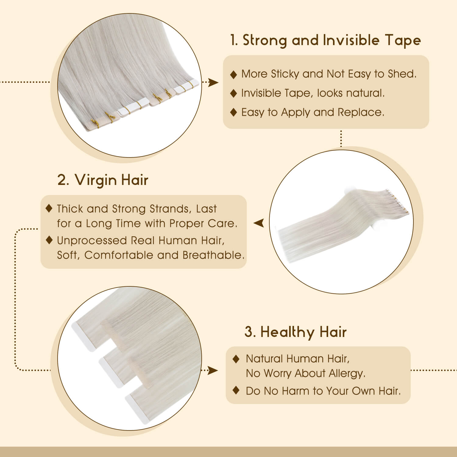 Ice Blonde Seamless Injection Tape Hair