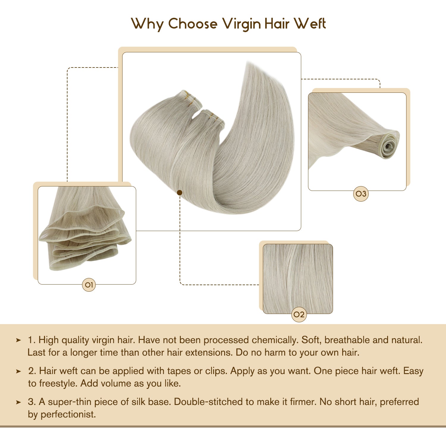Flat Weft Vigin Hair Bundles
