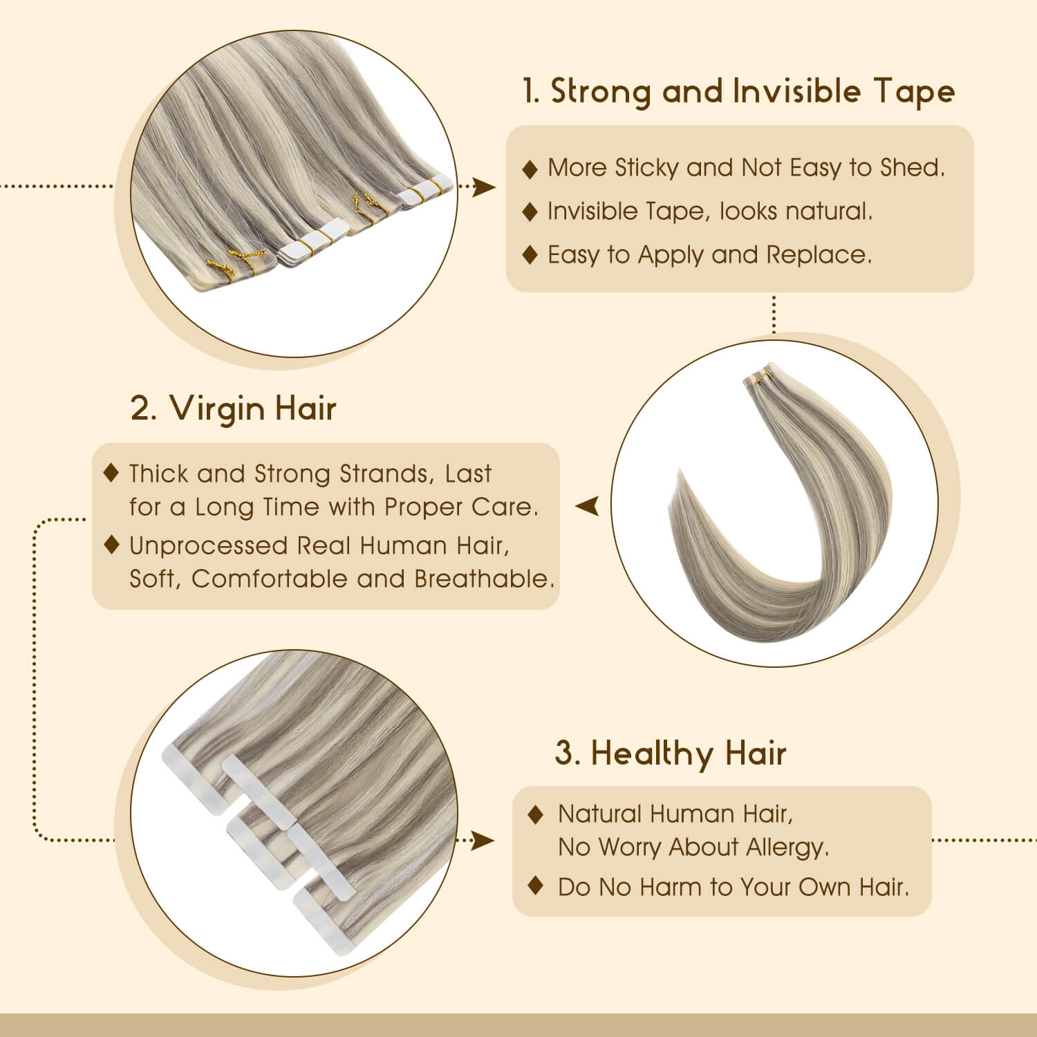 Injection Virgin Hair Tape in