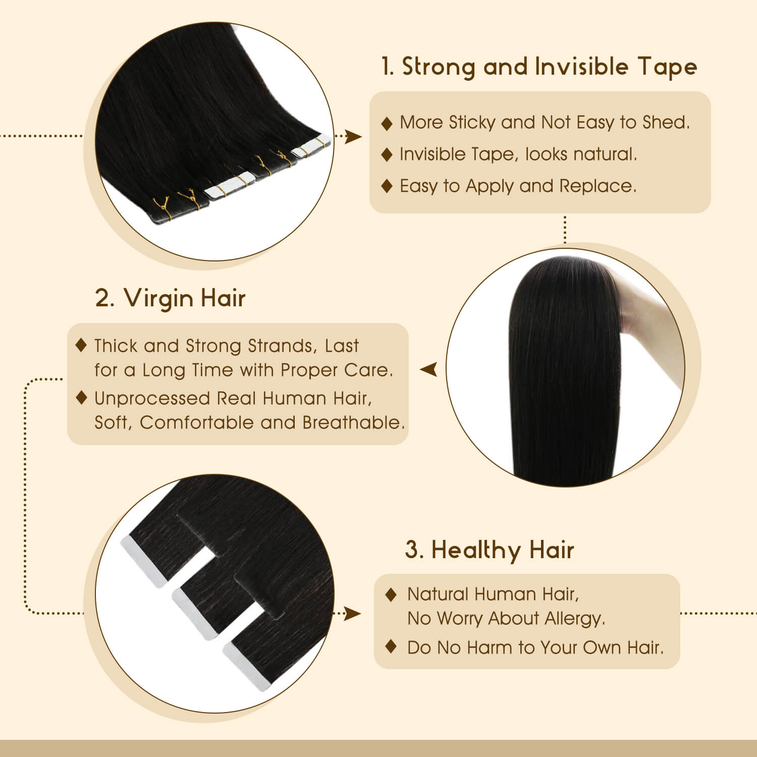 Jet Black Seamless Injection Virgin Tape
