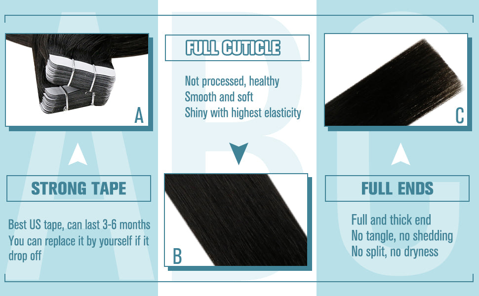 virgin tape in hair